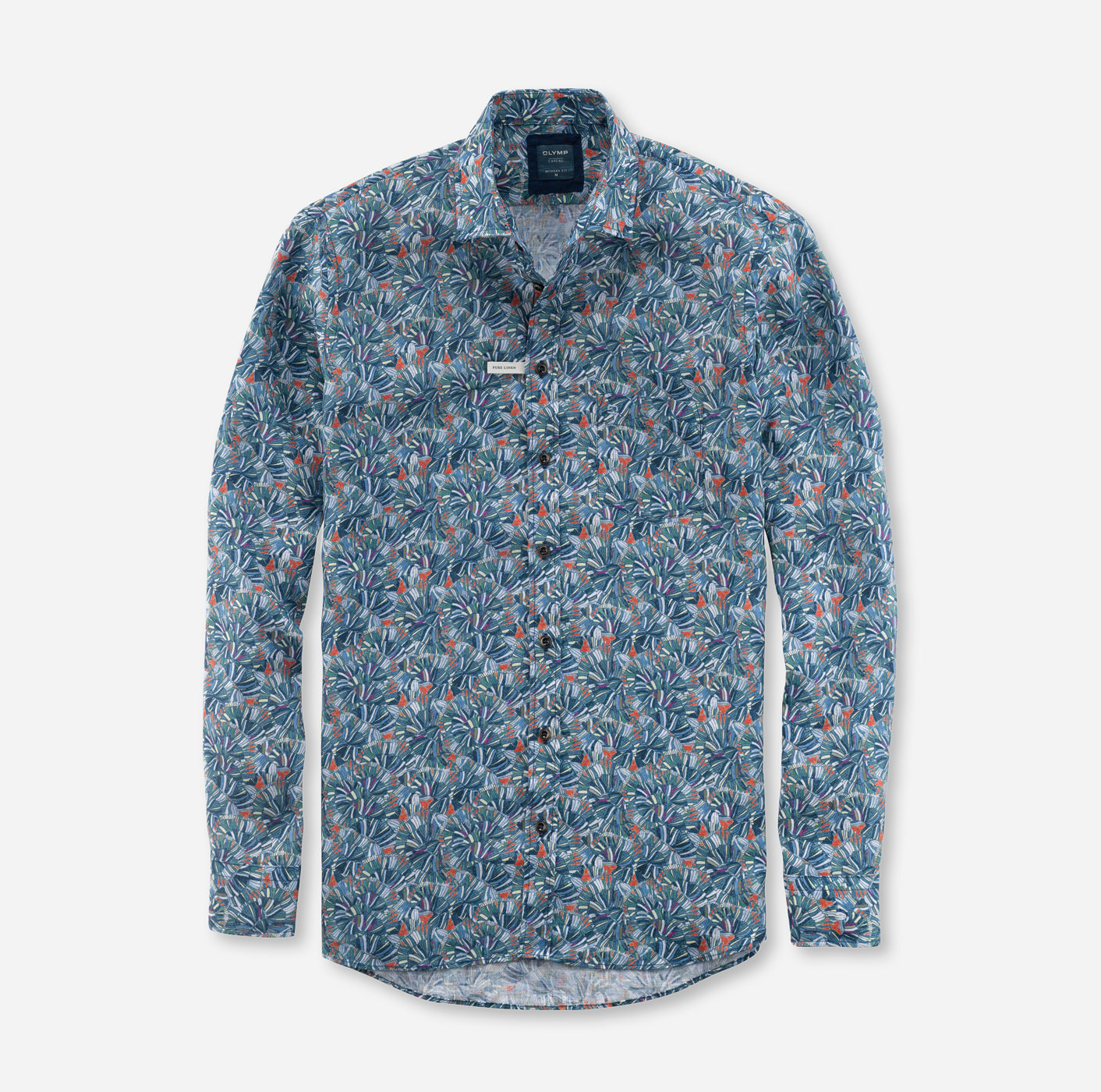 OLYMP Casual, modern fit, Casual shirt, Kent, Fuchsia