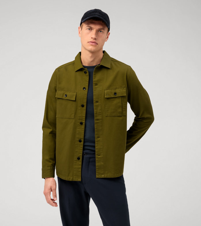 Casual, Casual shirt, Overshirt, Kent, Grijsgroen