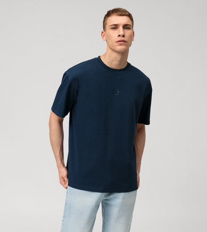 Casual , T-Shirt, Marineblauw