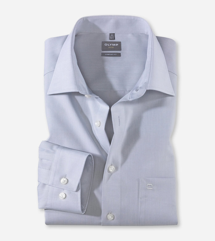 Luxor, Business shirt, comfort fit, New Kent, Silver Grey
