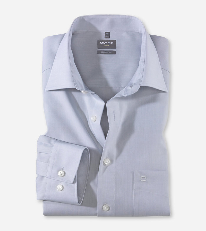 Luxor, Chemise d'affaires, comfort fit, New Kent, Gris Argent