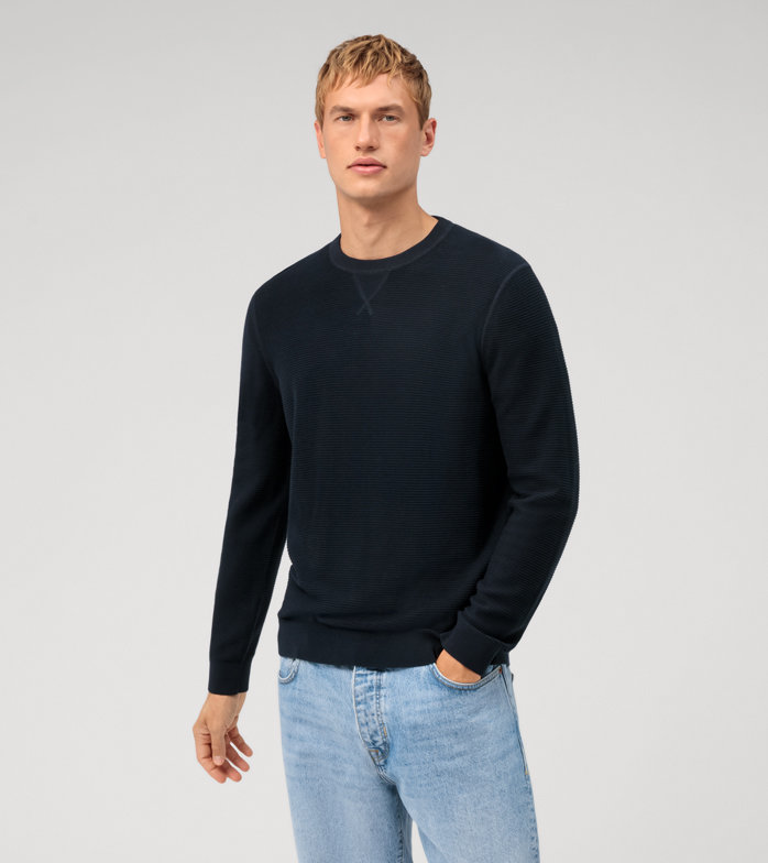 Casual Strick, Pullover, Marine