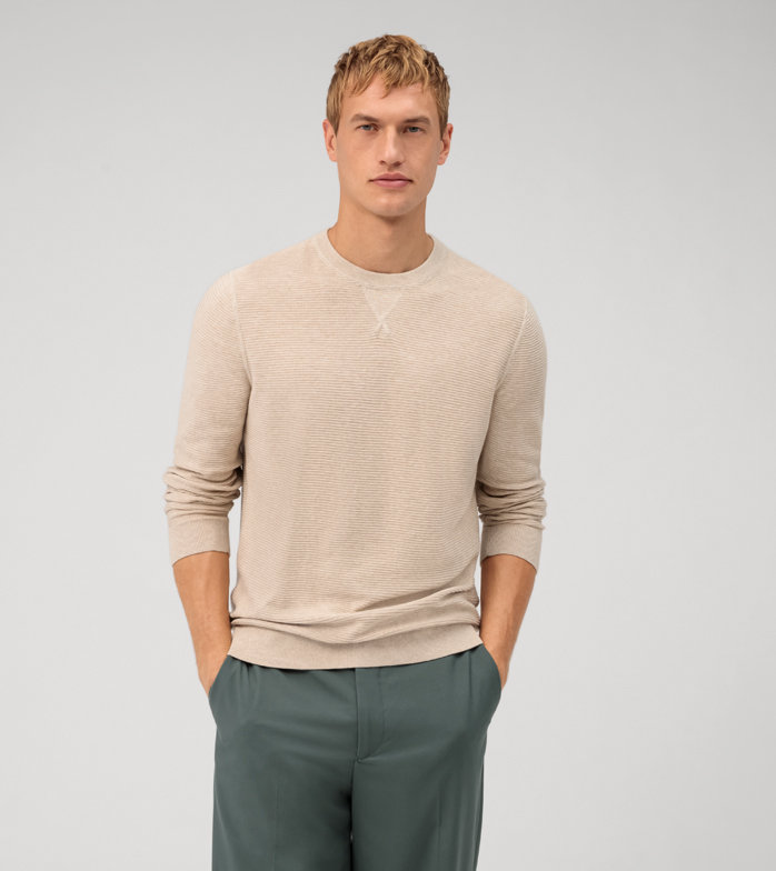 Casual Breisel, Pullover, Lichtbeige