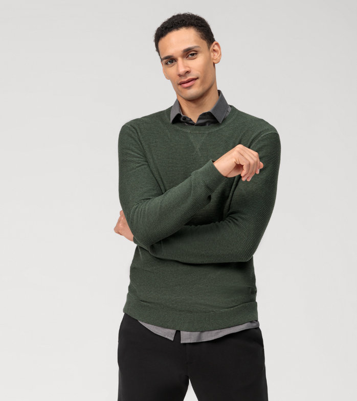 Casual Knitwear, Pullover, Grey Green