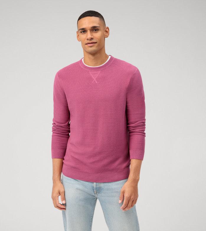 Casual Knitwear, regular fit, Pullover crew neck, Mauve