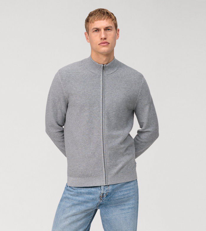 Casual Strick, Strickjacke, Grau