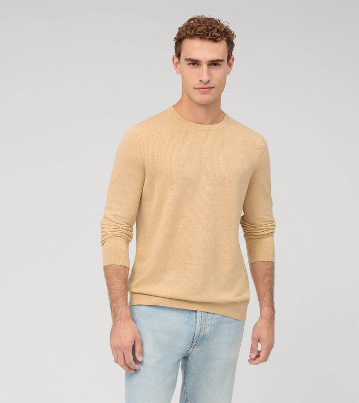 Casual Knitwear, Pullover, Natural