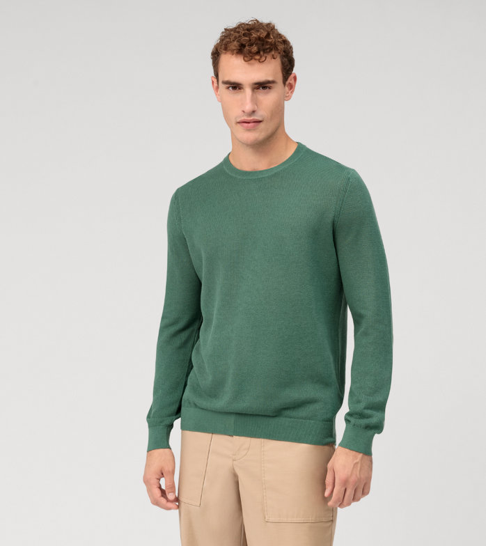 Casual Maille, Pullover, Vert Cristal