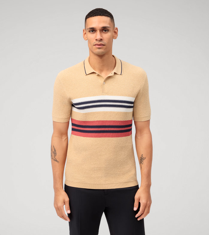 Casual Knitwear, Polo, Light Beige