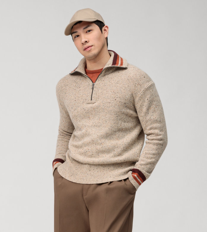 Casual Strick, Troyer, Beige