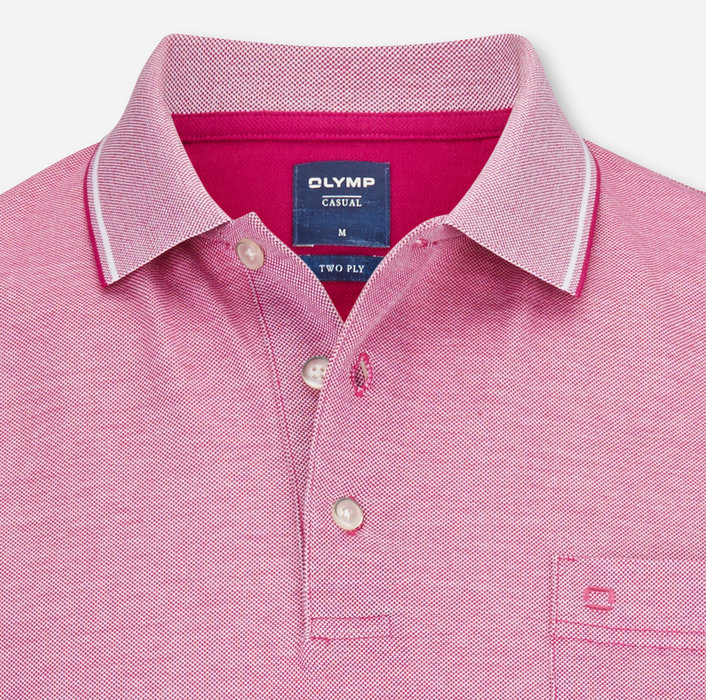 OLYMP Casual Polo, modern fit, Pink