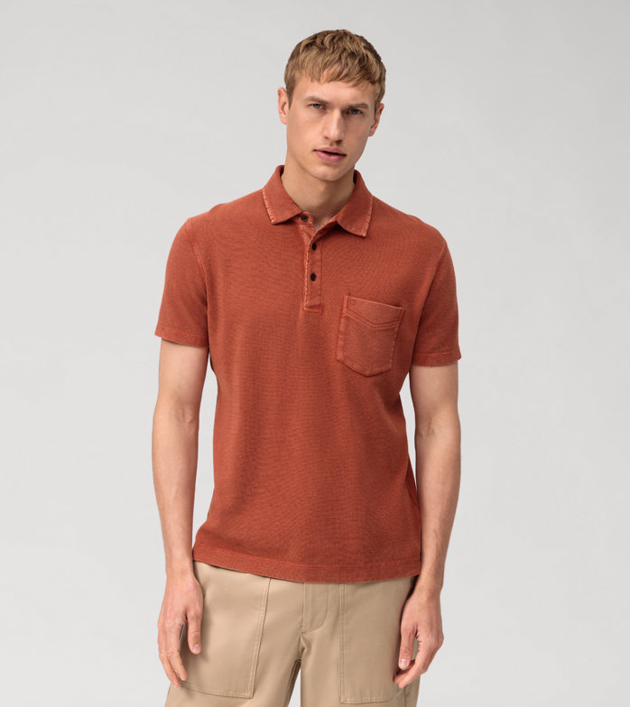 Casual Jersey, Polo, Brown