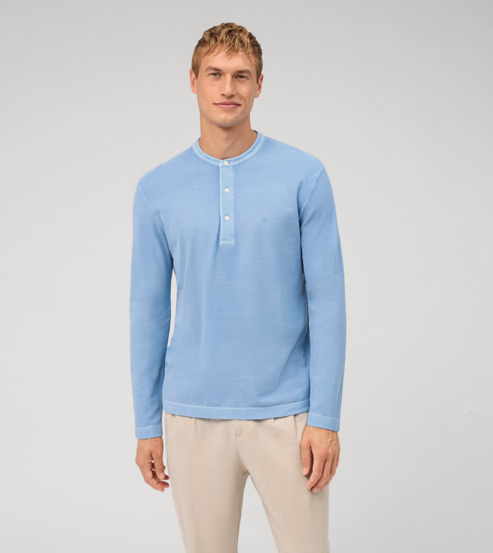 Casual Jersey, long-sleeved t-shirt, Light Blue