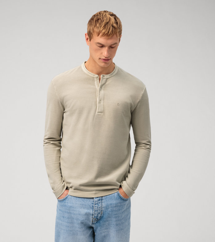Casual Jersey, long-sleeved t-shirt, Light Grey