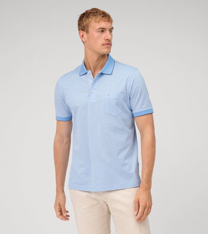 Casual Jersey, Polo, Light Blue