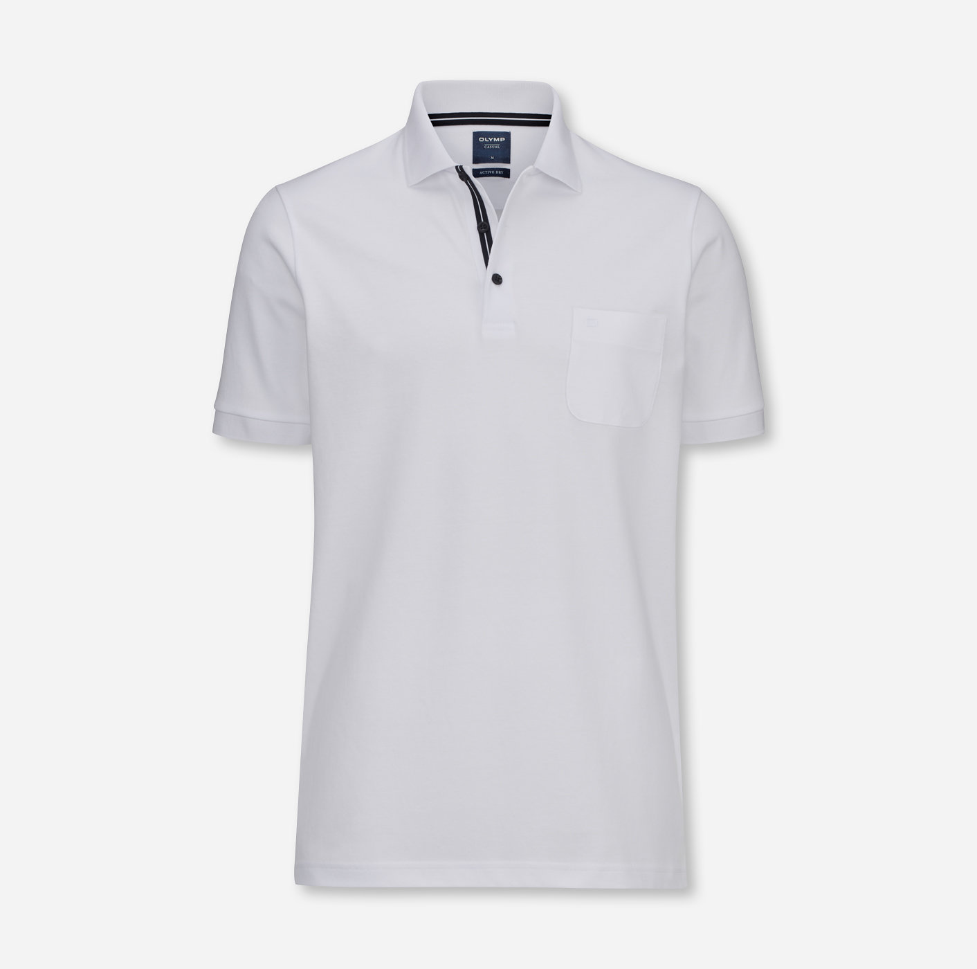 OLYMP Level Five Casual Polo, modern fit, Weiß