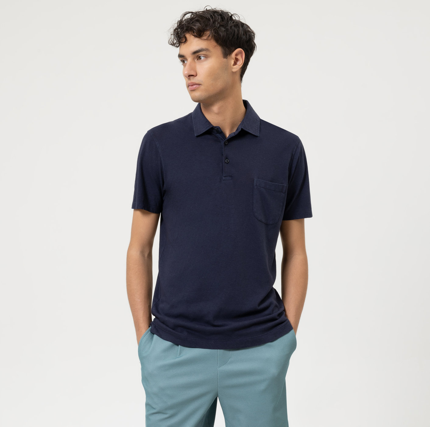 OLYMP Casual , Polo, modern - Marine fit 54153218 