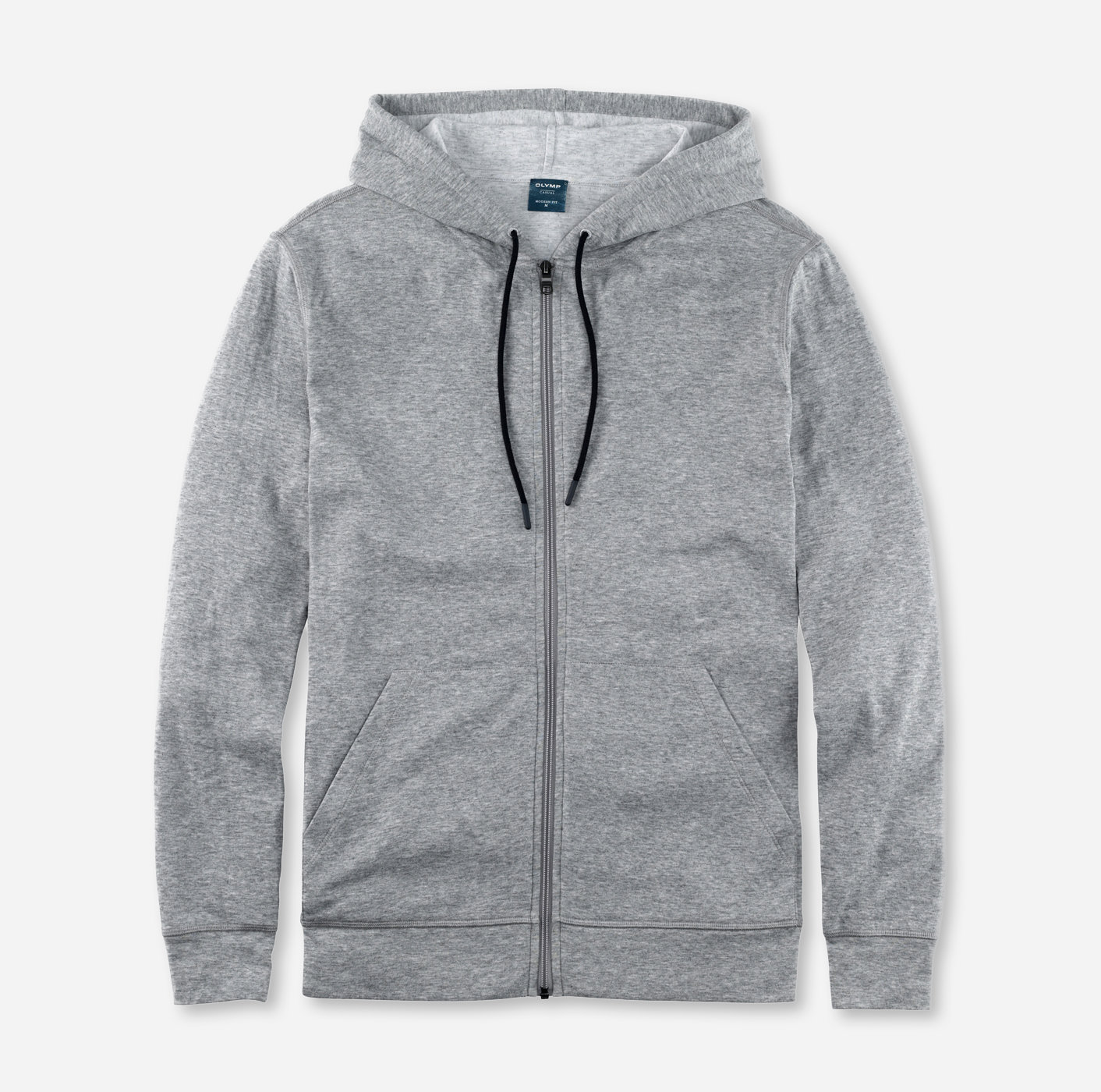 OLYMP Sweat, modern fit, Sweat jacket, Medium Grey
