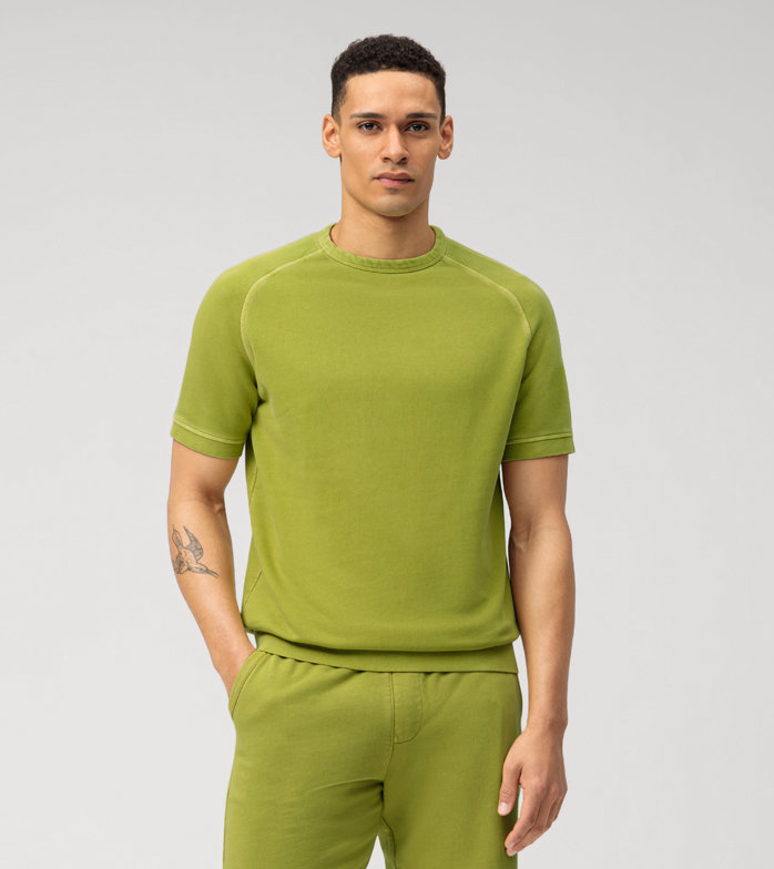 Sweat, T-Shirt, modern fit, Lime
