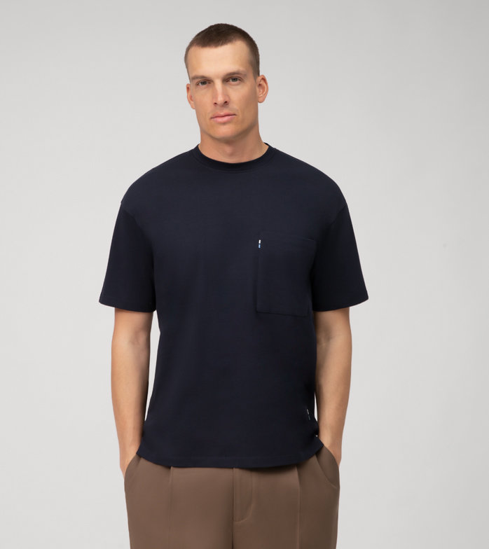 Casual Wirk, T-Shirt, relaxed fit, Marine