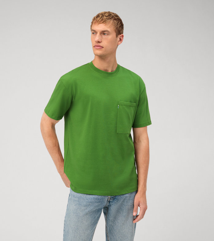 Casual Jersey, T-Shirt, relaxed fit, Groen