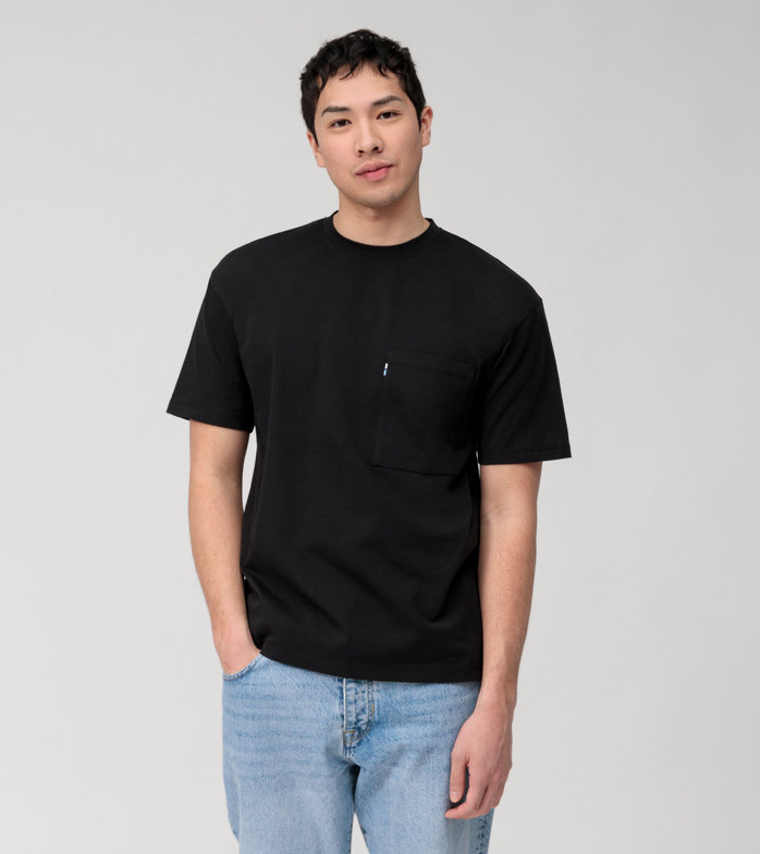 Casual Jersey, T-Shirt, relaxed fit, Black