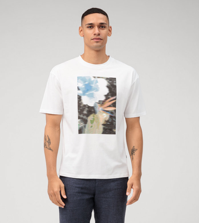 Casual Wirk, T-Shirt, relaxed fit, Weiß