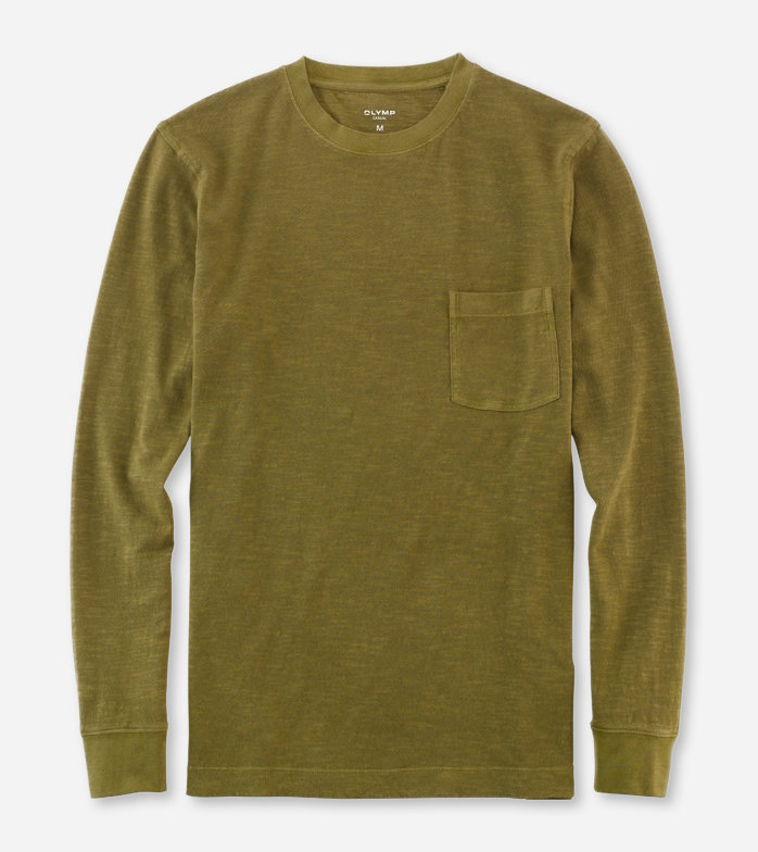 Casual , T-Shirt, modern fit, Olive
