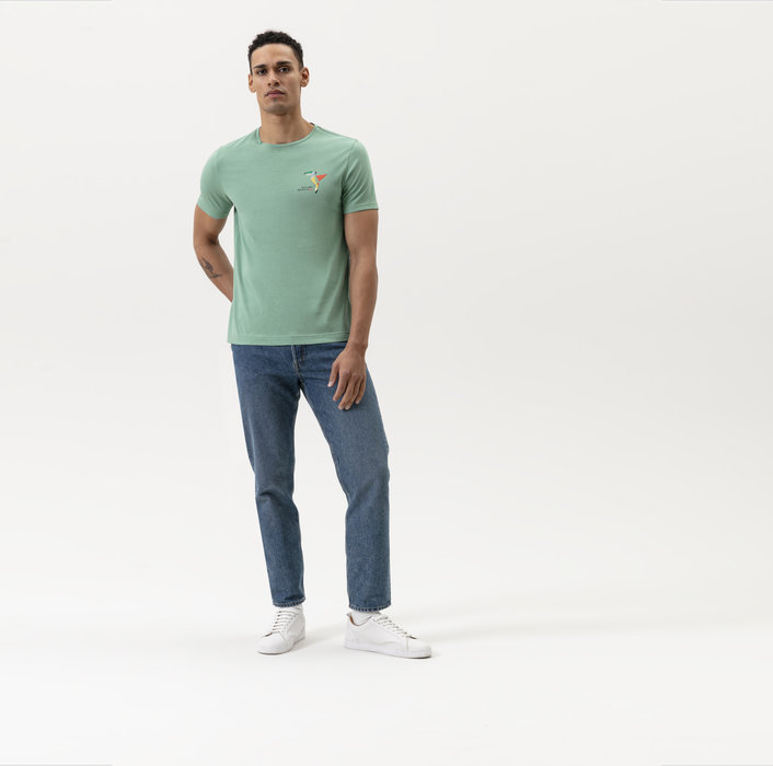 OLYMP  Level Five Casual T-Shirt, body fit, Kristallgrün