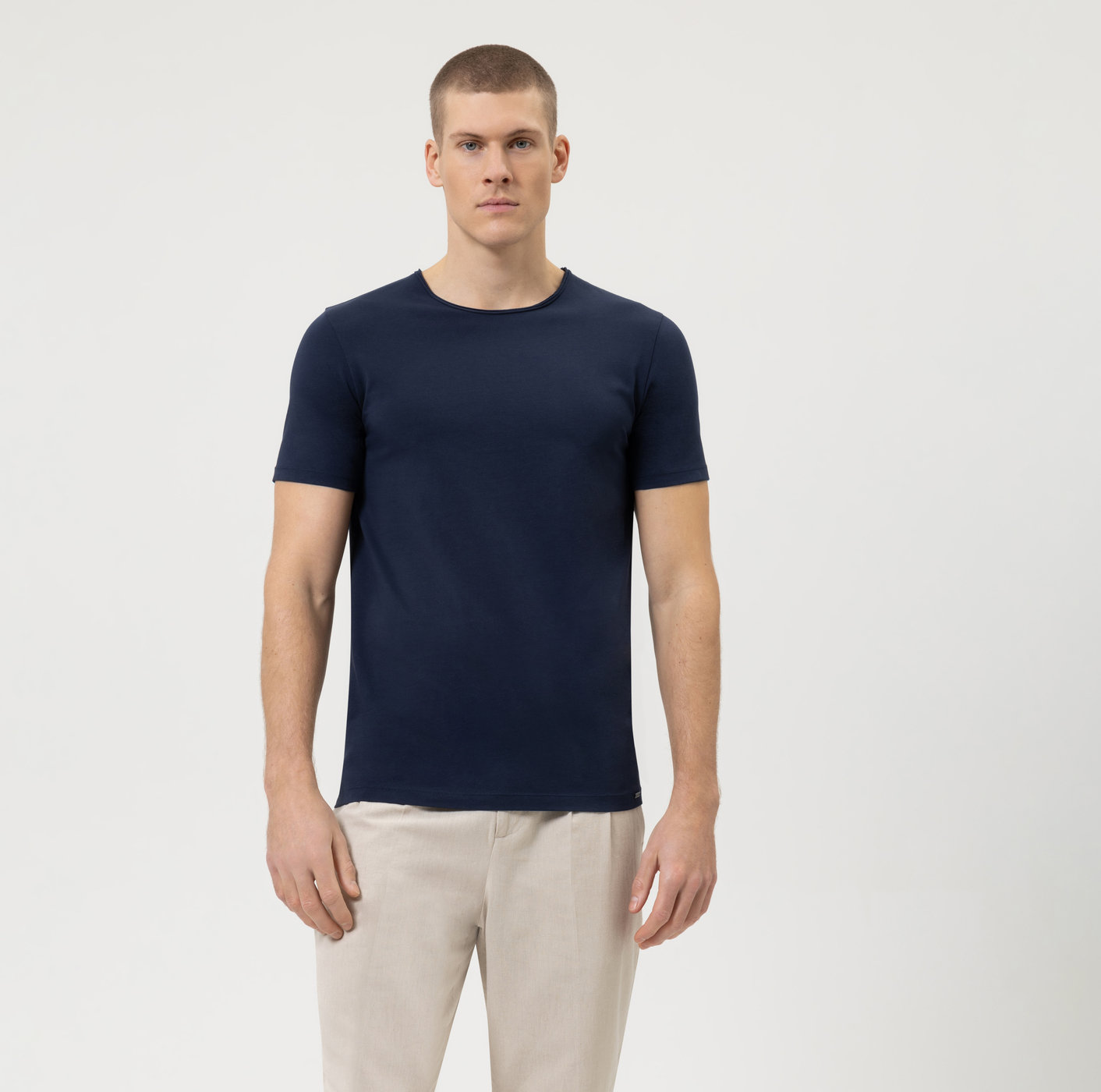 OLYMP Level Five Casual , T-Shirt, body fit | Marine - 56603218