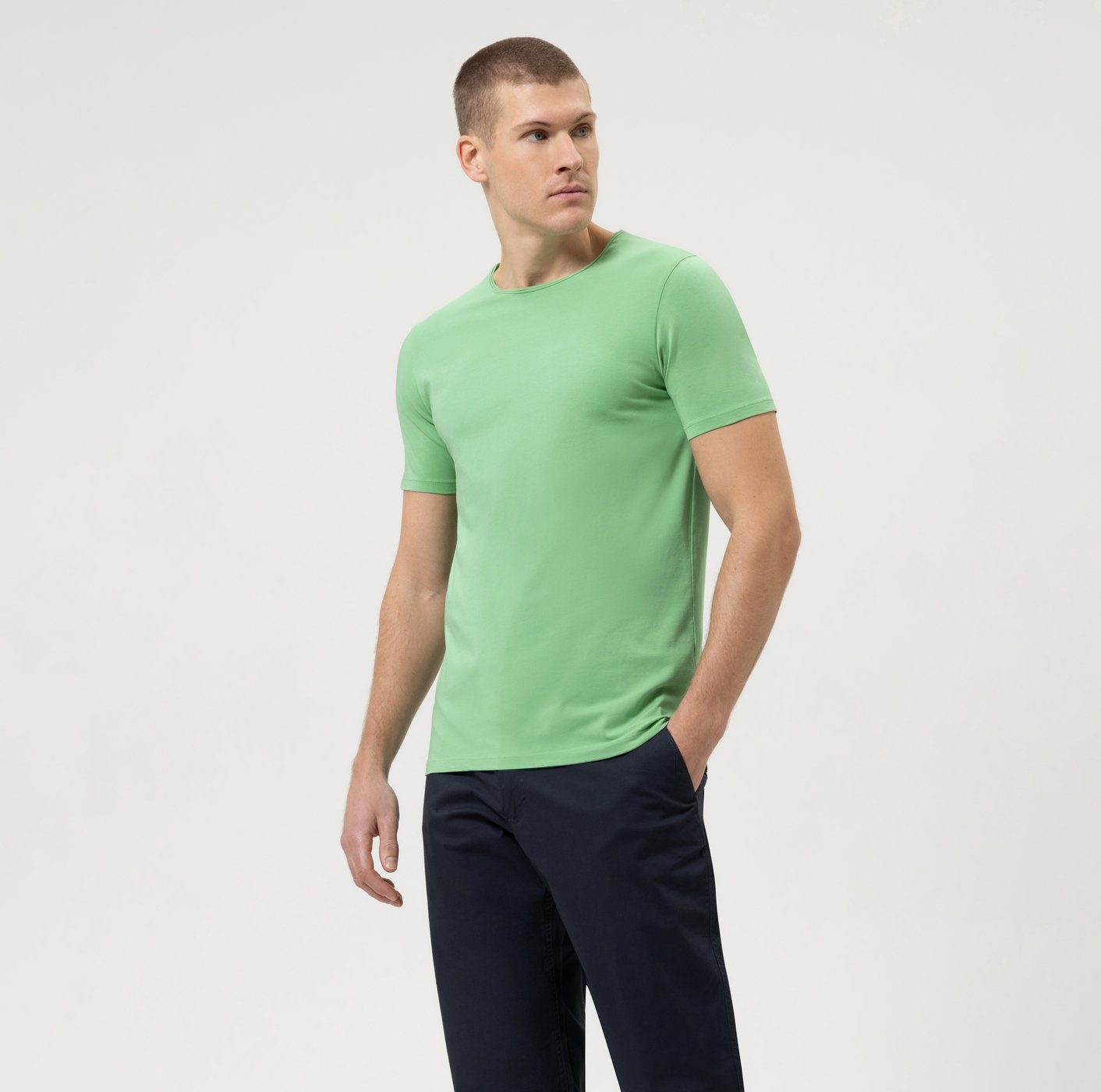 OLYMP Level Five Casual T-Shirt, fit | Lime - 56603244
