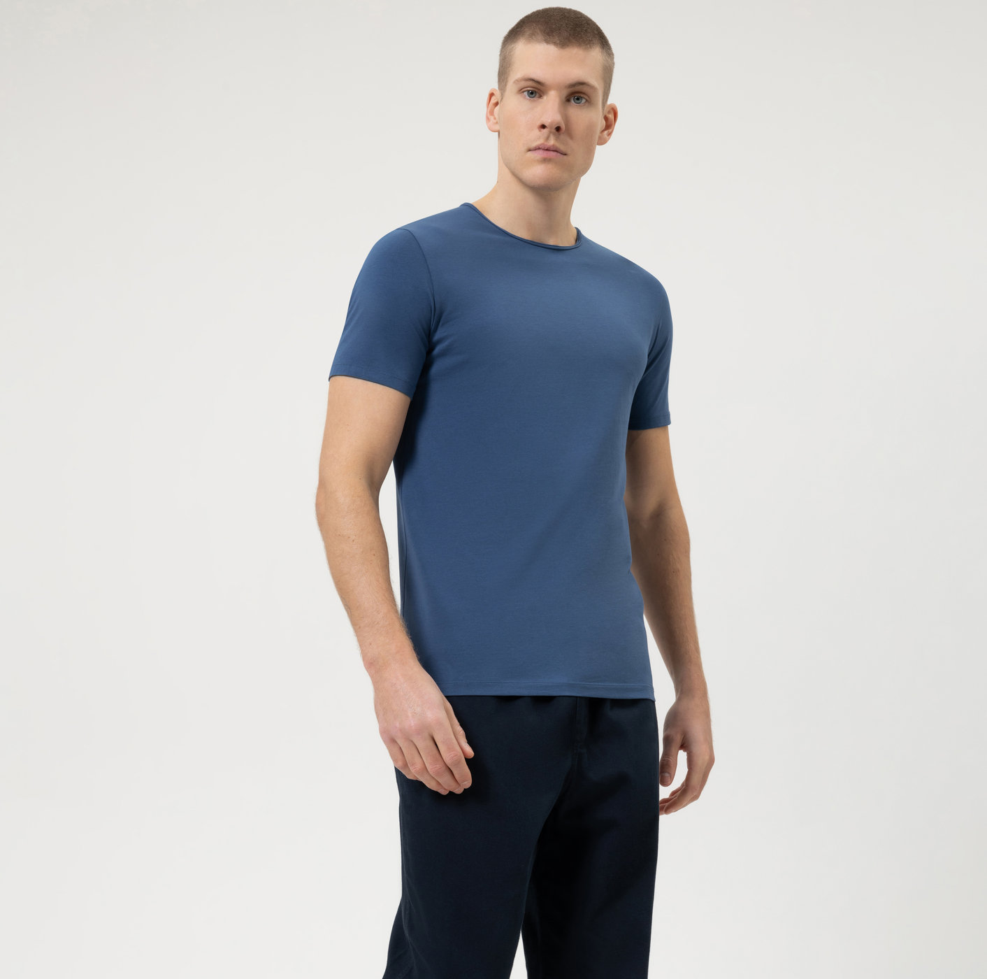 OLYMP Level | fit 56603296 body , Casual - Indigo Five T-Shirt