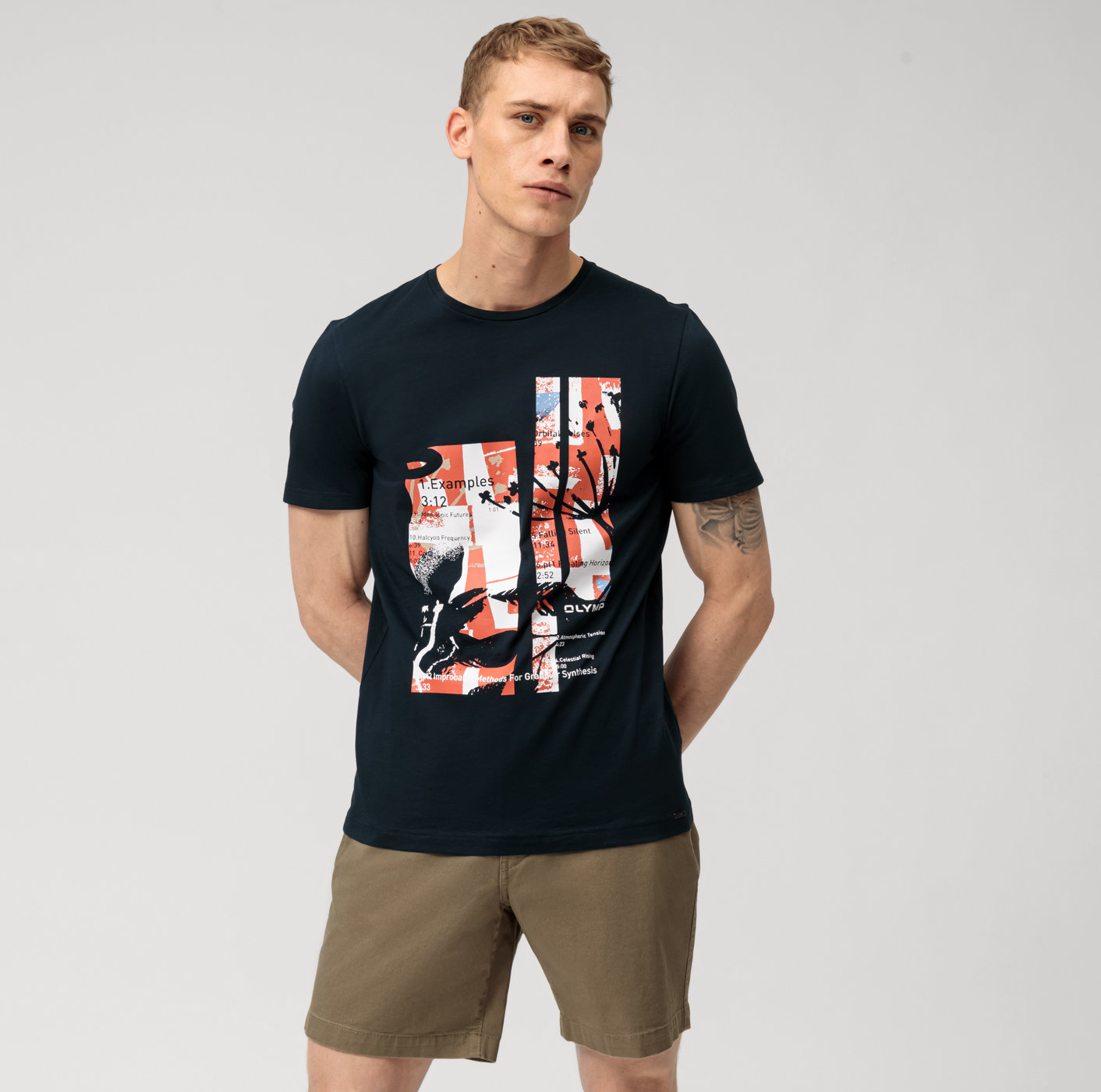 OLYMP Level Five Casual , T-Shirt, body fit | Marine - 56773218