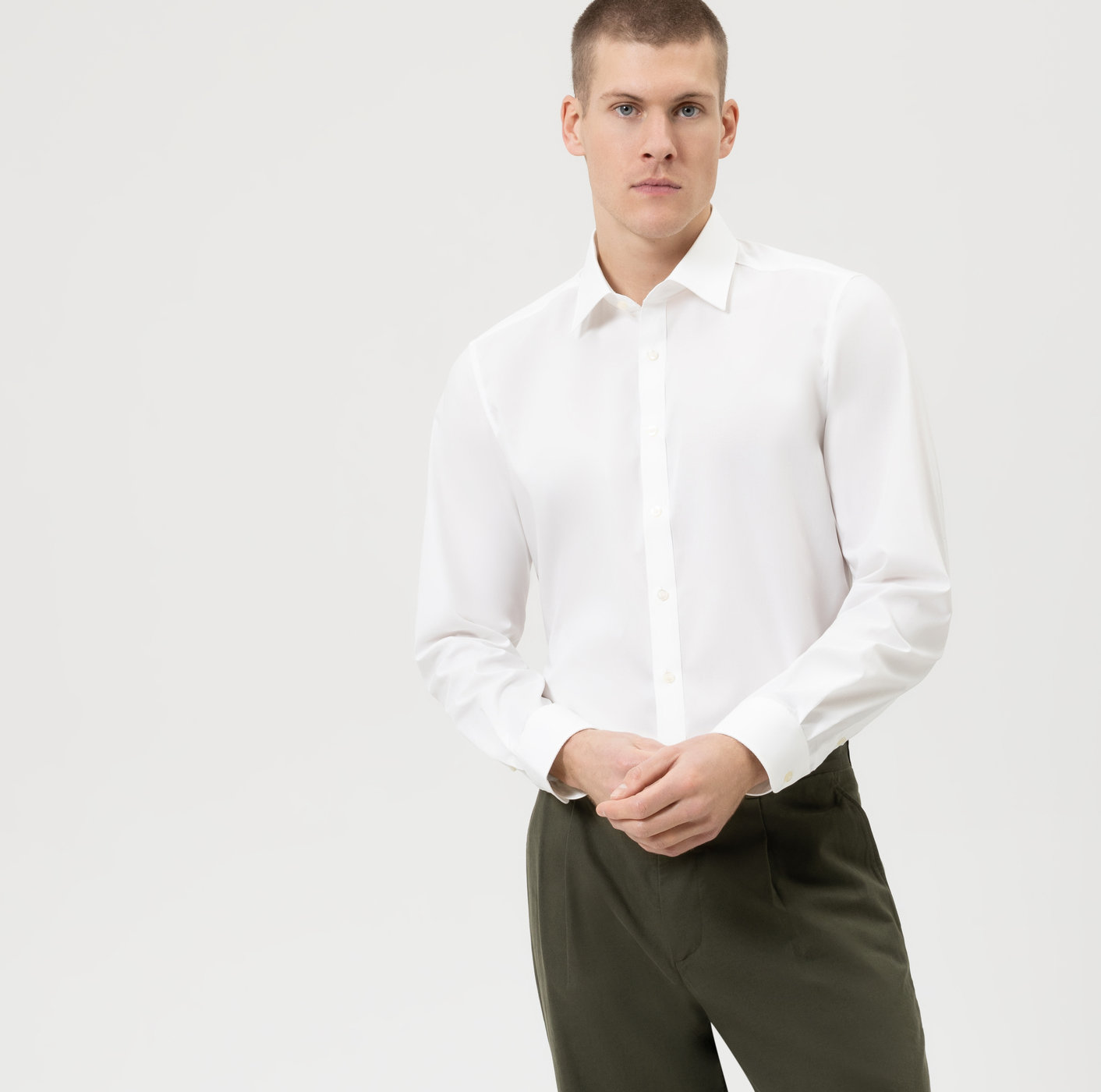 fit, Business shirt York | OLYMP Level New Five, Light | Kent - Beige 60906920 body