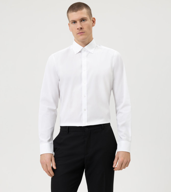 Level Five, Businesshemd, body fit, Button-down, Weiß