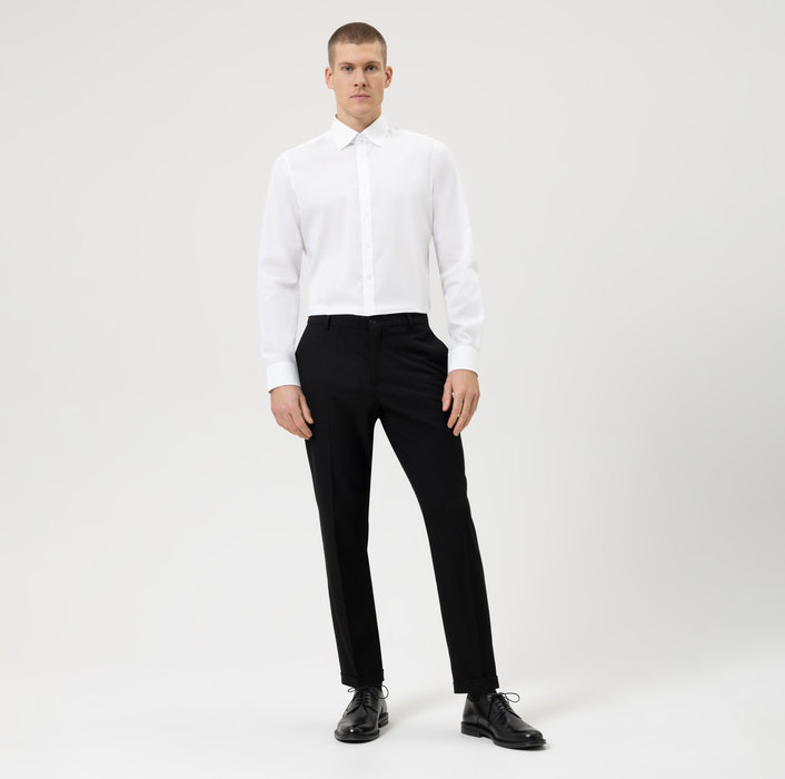 OLYMP Level Five, Businesshemd, body fit, Button-down, Weiß