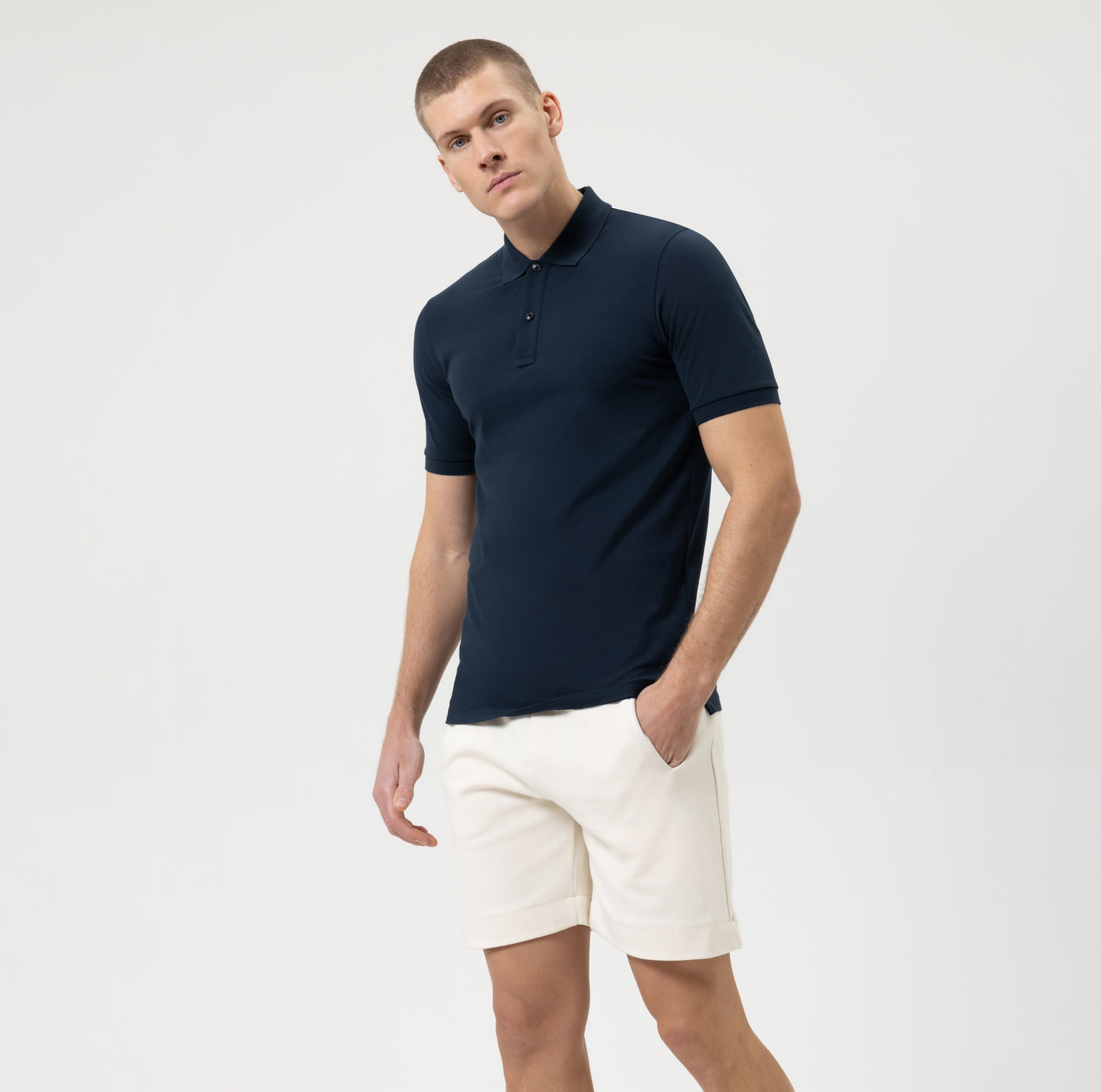 OLYMP Level Five Casual , body fit, Polo, Marine