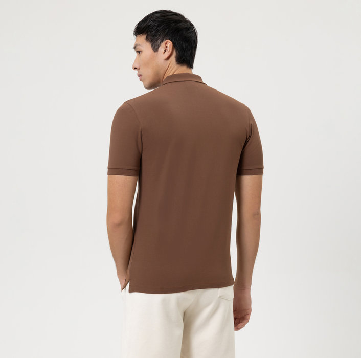 OLYMP Level Five Casual , body fit, Polo, Marron