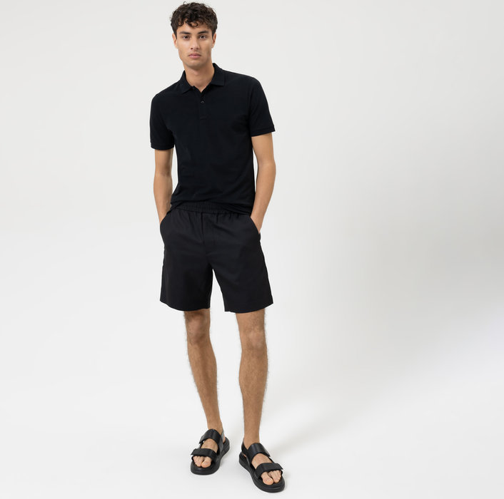 Level Five Casual , Polo, body fit, Schwarz