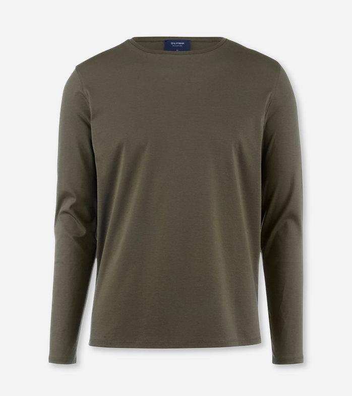 SIGNATURE Jersey, t-shirt à manches longues, Olive