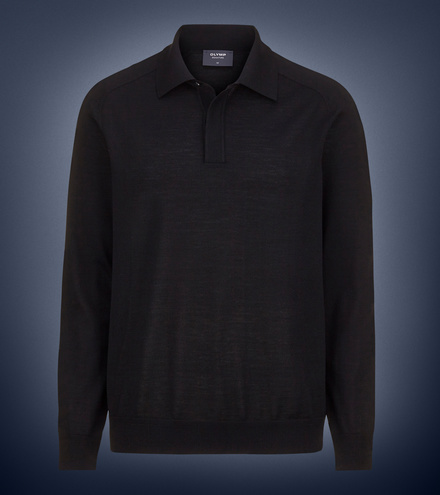 OLYMP SIGNATURE Knitwear tailored fit long-sleeved polo