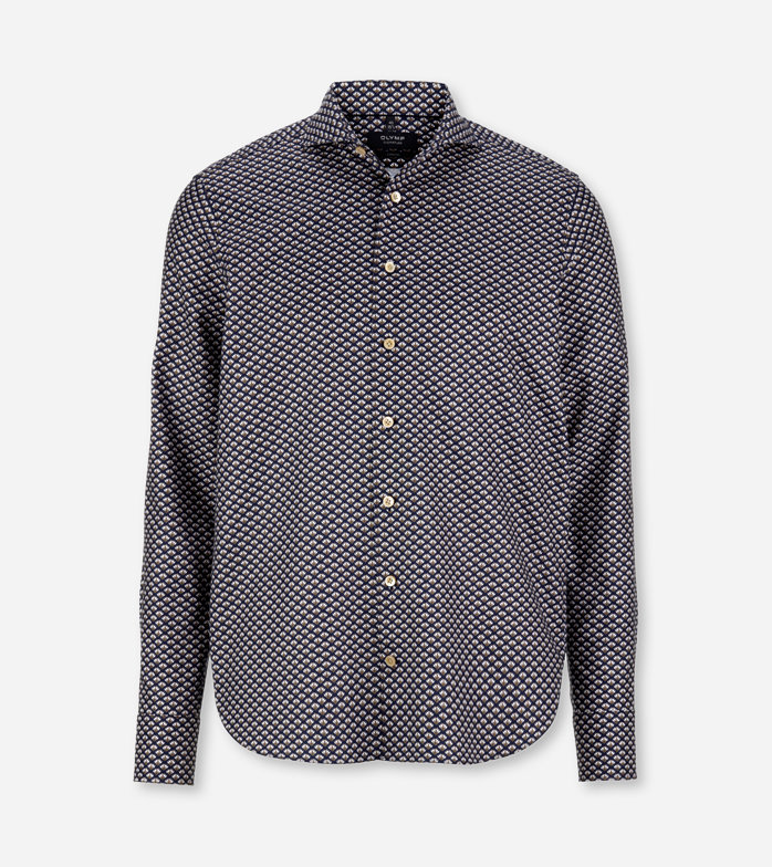 SIGNATURE Casual, Casual shirt, tailored fit, SIGNATURE Cutaway, Midnight Blue