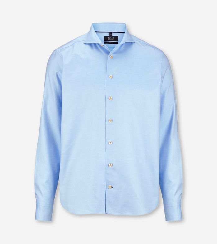 SIGNATURE Casual, Casual shirt, tailored fit, SIGNATURE Cutaway, Bleu
