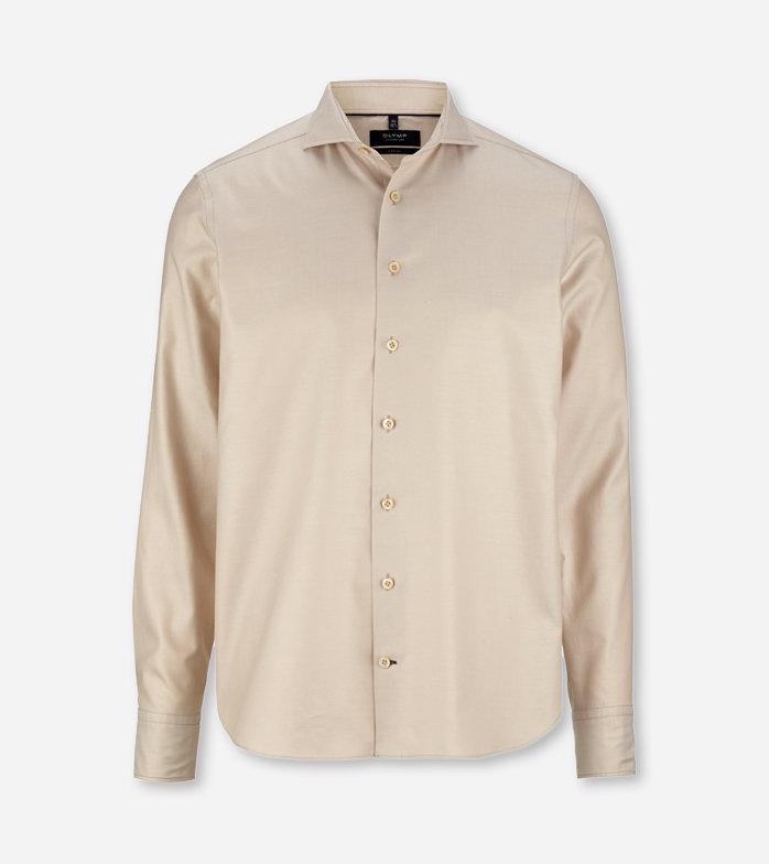 SIGNATURE Casual, Casual shirt, tailored fit, SIGNATURE Cutaway, Caramel