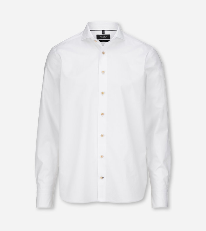 SIGNATURE Casual, Casual shirt, tailored fit, Cutaway, White