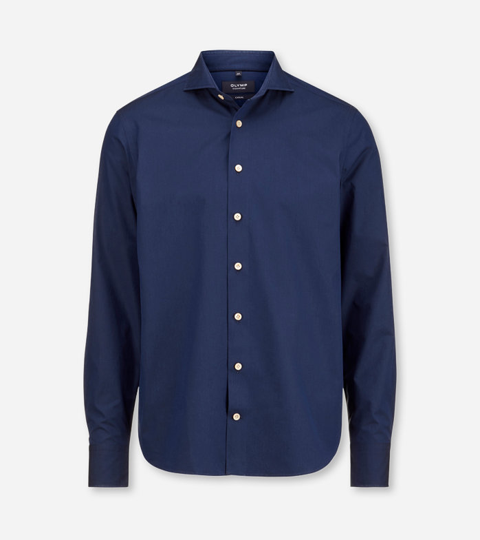 SIGNATURE Casual, Casual shirt, tailored fit, Cutaway, Midnight Blue