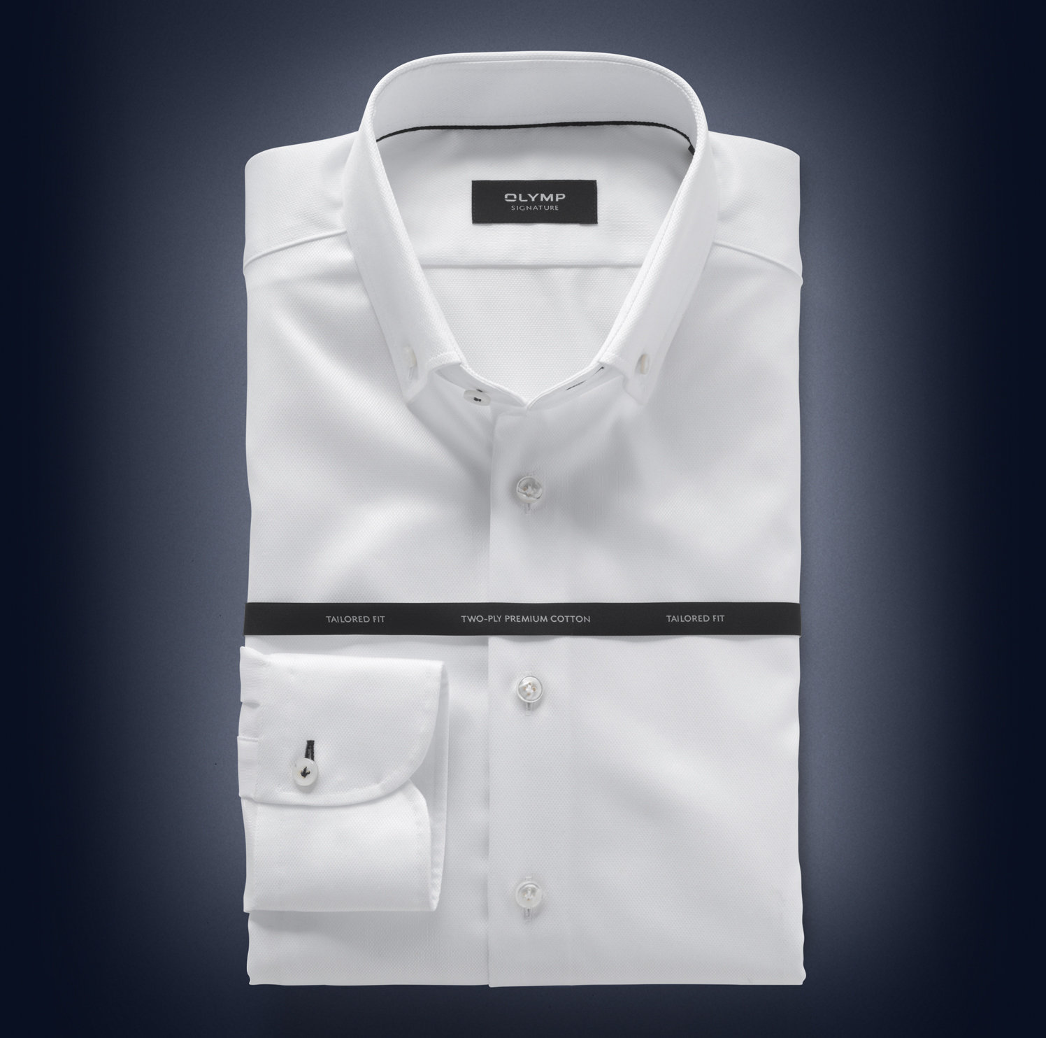 OLYMP SIGNATURE, tailored fit, Businesshemd, SIGNATURE Button-down, Weiß