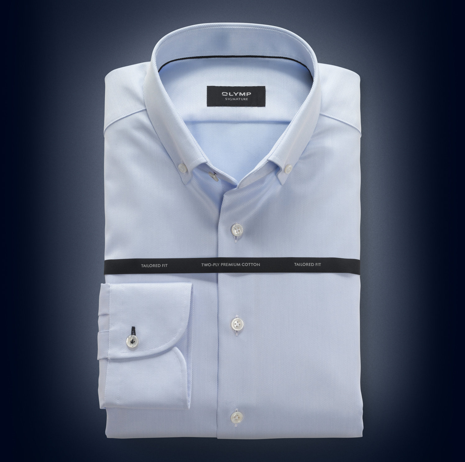 OLYMP SIGNATURE, tailored fit, Businesshemd, Button-down, Hellblau