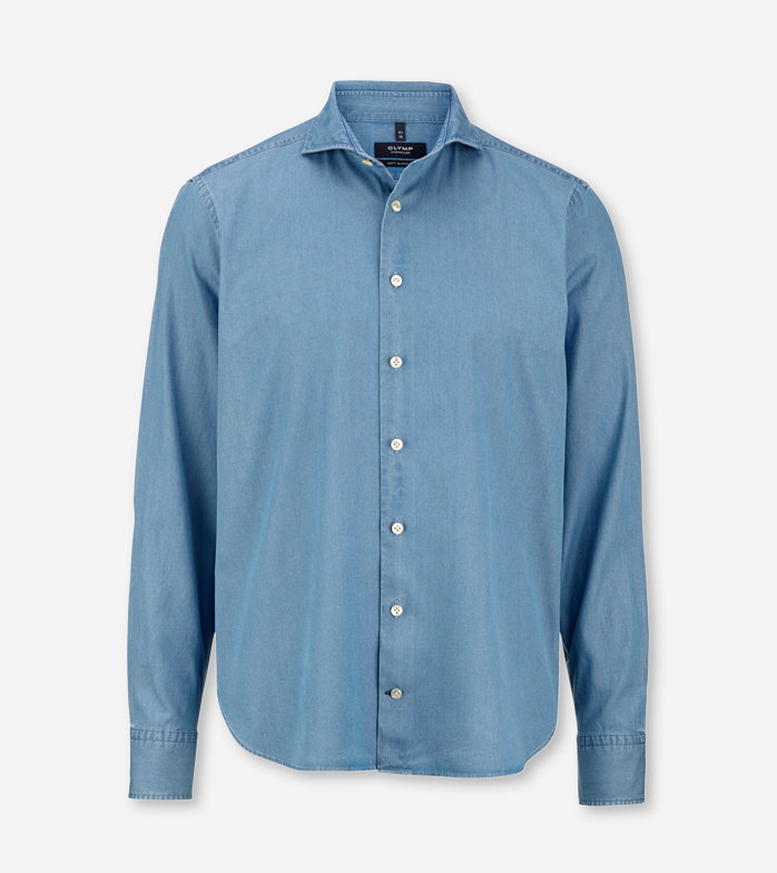 SIGNATURE Casual, Casual shirt, tailored fit, Cutaway, Bleu