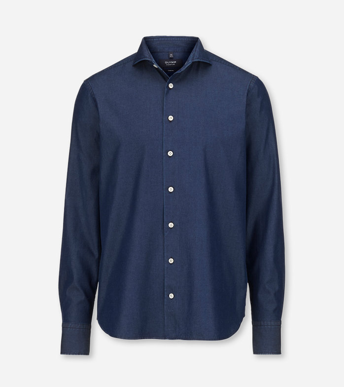 SIGNATURE Casual, Casual shirt, tailored fit, Cutaway, Midnight Blue